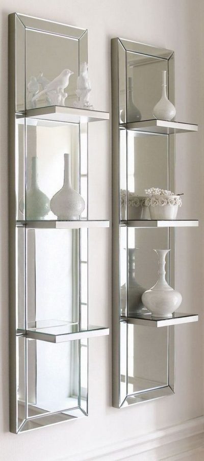 entryway mirror with shelf