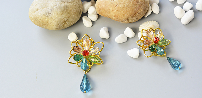 DIY Earrings with a Floral Motive