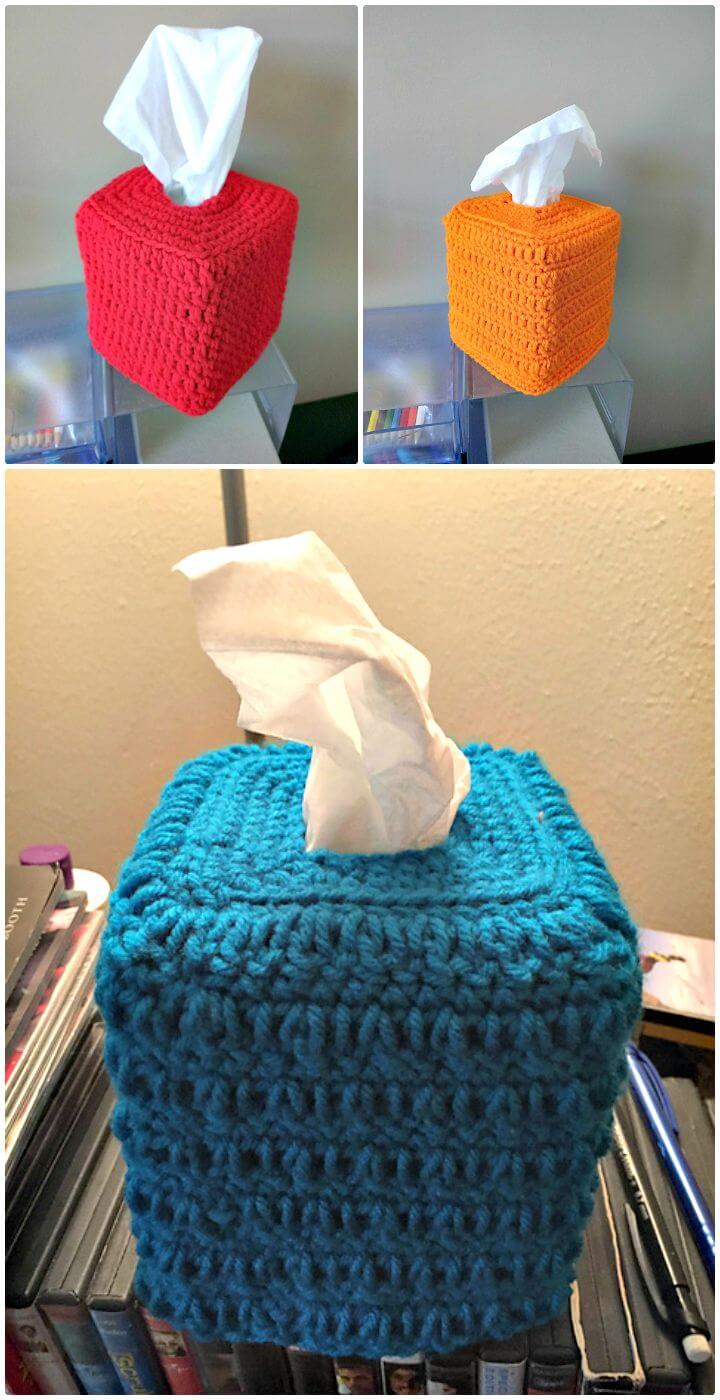 crochet tissue holder
