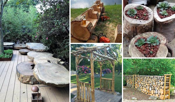 22 Creative DIY Tree Log Ideas for Your Garden